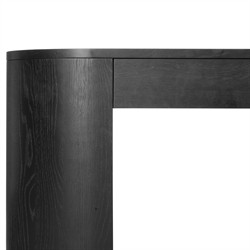 Mars Modern Classic Black Oak Oval Desk|