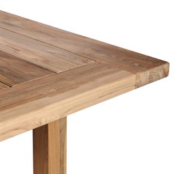 Stephie Light Brown Reclaimed Teak Rectangular Outdoor Dining Table - 118"|