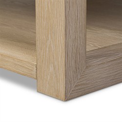 Tahoma Modern Classic Bleached Oak Square Coffee Table|