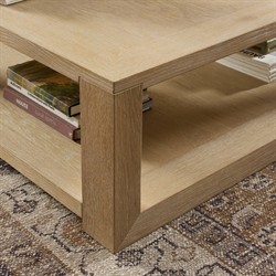Tahoma Modern Classic Bleached Oak Square Coffee Table|