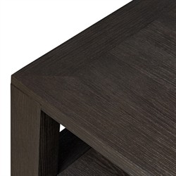 Tahoma Modern Classic Dark Brown Oak Square Coffee Table|