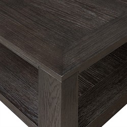 Tahoma Modern Classic Dark Brown Oak Square Coffee Table|