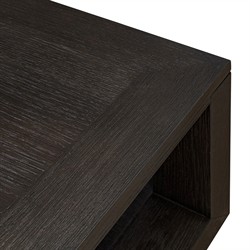 Tahoma Modern Classic Dark Brown Oak Square Coffee Table|