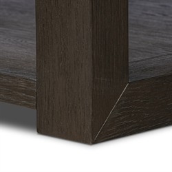 Tahoma Modern Classic Dark Brown Oak Square Coffee Table|