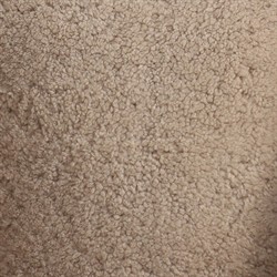 Perrin Modern Classic Beige Shearling Swivel Barrel Chair|