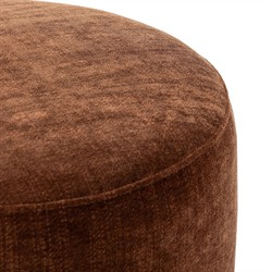 Zena Modern Classic Rust Velvet Round Ottoman|