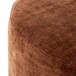 Zena Modern Classic Rust Velvet Round Ottoman|