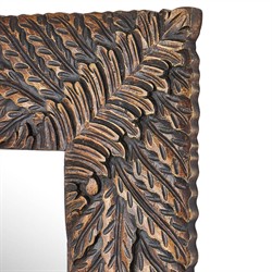 Vittoria Traditional Antique Gold Carved Wood Acanthus Leaf Wall Mirror|