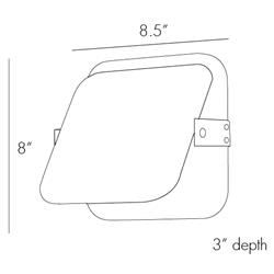 Mercury Modern Pivot Antique Brass Compact Sconce|