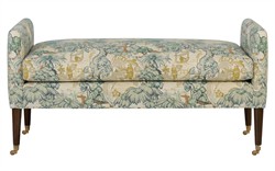 Oxford Willow Green Toile Bench|