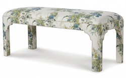 Emerson Blue Sage Linen Bench|