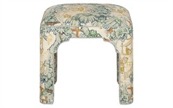 Emerson Willow Green Toile  Square Ottoman|