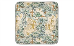 Emerson Willow Green Toile  Square Ottoman|