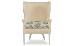 Ralph Blue Sage Linen Wing Chair|