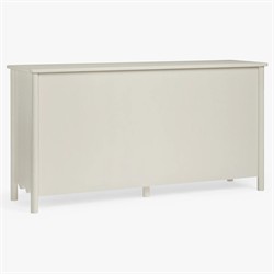 Maeva Updated Traditional Cream Oak Wood Scalloped Double Dresser|