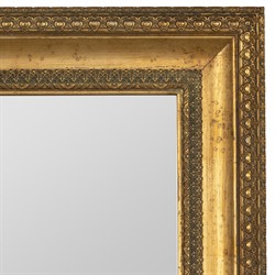 Alistair Updated Traditional Gold Rectangular Beveled Wall Mirror|