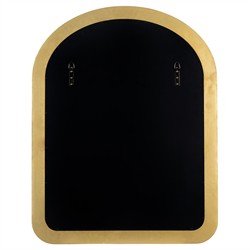 Mira Updated Traditional Antique Gold Arched Beveled Wall Mirror|