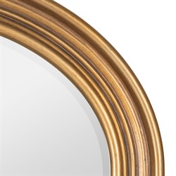 Mira Updated Traditional Antique Gold Arched Beveled Wall Mirror|