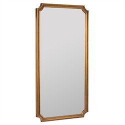 Lior Updated Traditional Antique Gold Beveled Wall Mirror|