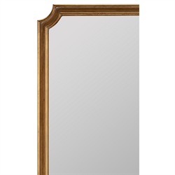 Lior Updated Traditional Antique Gold Beveled Wall Mirror|