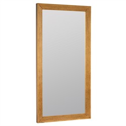 Vivienne Updated Traditional Antique Gold Rectangular Beveled Wall Mirror|