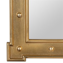 Anastasia Updated Traditional Gold Rivet Rectangular Wall Mirror|