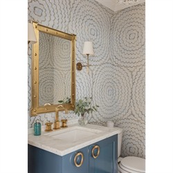 Anastasia Updated Traditional Gold Rivet Rectangular Wall Mirror|