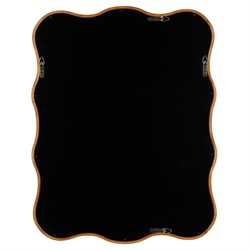 Marcelline Traditional Brown Burl Pattern Wavy Wall Mirror|