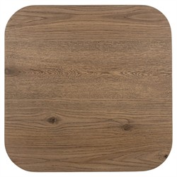 Velle Coastal Beach Brown Oak Square End Table|