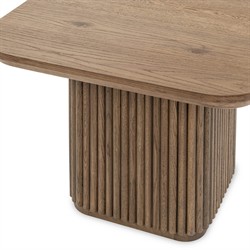 Velle Coastal Beach Brown Oak Square End Table|