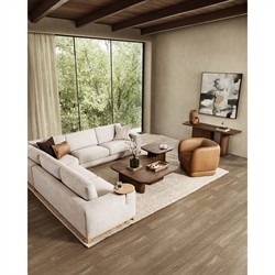 Velle Coastal Beach Brown Oak Square End Table|