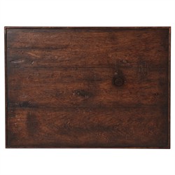 Agustin Updated Traditional Brown Reclaimed Oak Rectangular Side Table|