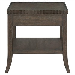 Shara Updated Traditional Brown Oak Square End Table|