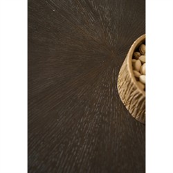 Shara Updated Traditional Brown Oak Round Side Table|