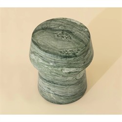 Ariston Modern Classic Sage Green Concrete End Table|