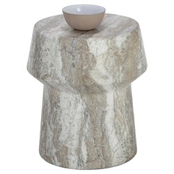 Ariston Modern Classic Sand Beige Concrete End Table|