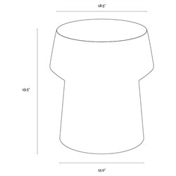 Ariston Modern Classic Sand Beige Concrete End Table|