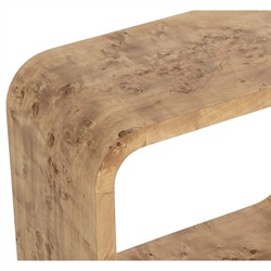 Alder Modern Classic Natural Burl Rectangular End Table|