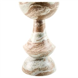 Oberon Modern Classic Brown Marble Round Drink Table|