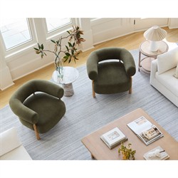 Sagan Modern Classic Beige Marble Round End Table|