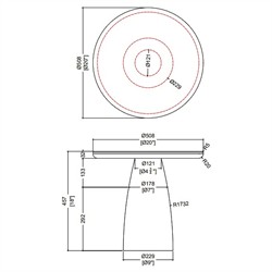 Sagan Modern Classic Beige Marble Round End Table|