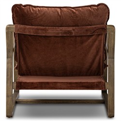 Ailyn Rustic Lodge Brown Velvet Performance Occasional Arm Chair|