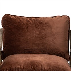 Ailyn Rustic Lodge Brown Velvet Performance Occasional Arm Chair|