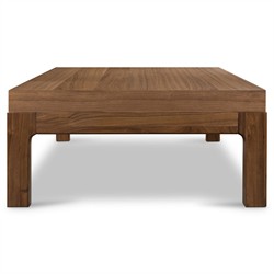 Nery Rustic Lodge Natural Walnut Rectangular Coffee Table|