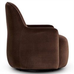 Berkley Modern Classic Brown Velvet Performance Swivel Chair|