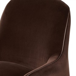 Berkley Modern Classic Brown Velvet Performance Swivel Chair|