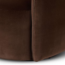 Berkley Modern Classic Brown Velvet Performance Swivel Chair|