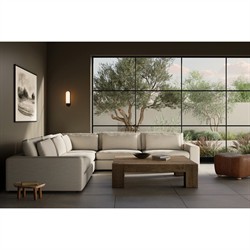 Candace Modern Classic Beige Corner Sectional - 132"|