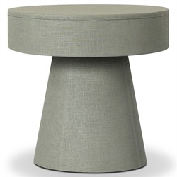 Meredith Modern Classic Sage Green Painted Linen Nightstand|