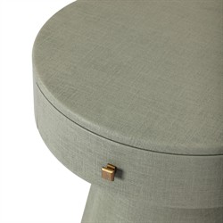 Meredith Modern Classic Sage Green Painted Linen Nightstand|